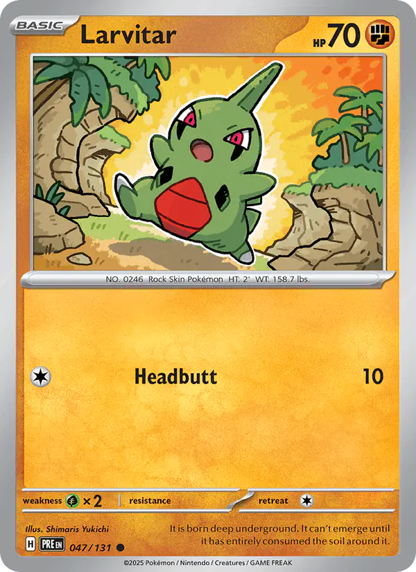 Carta Larvitar 047/131 de Prismatic Evolutions