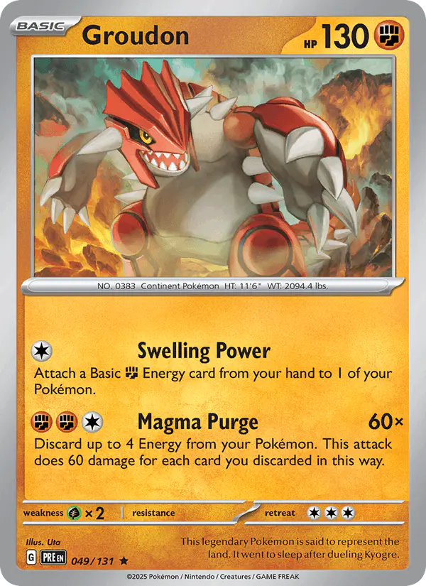 Carta Groudon 049/131 de Prismatic Evolutions
