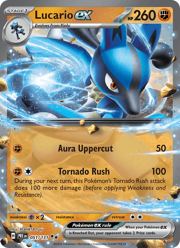 Carta Lucario ex 051/131 de Prismatic Evolutions