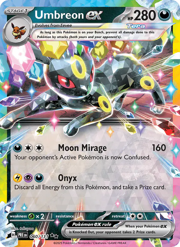 Carta Umbreon ex 060/131 de Prismatic Evolutions