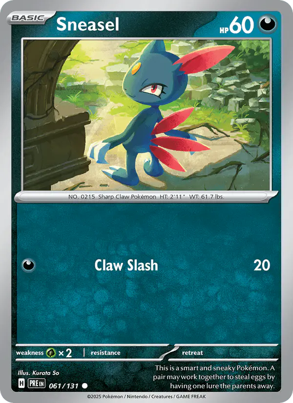 Carta Sneasel 061/131 de Prismatic Evolutions