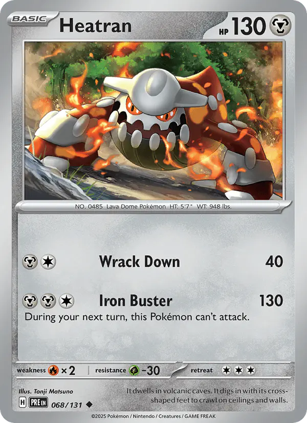 Carta Heatran 068/131 de Prismatic Evolutions
