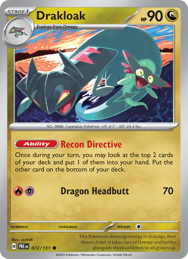Carta Drakloak 072/131 de Prismatic Evolutions
