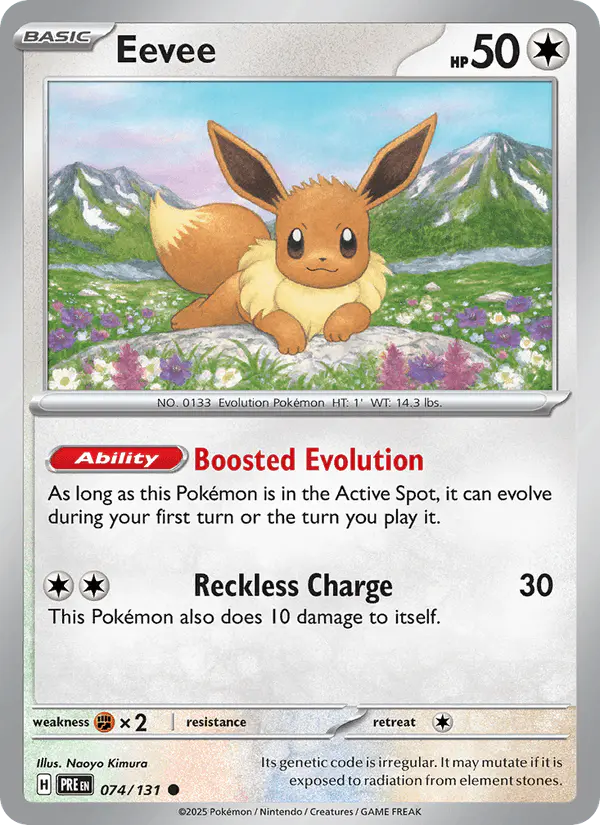 Carta Eevee 074/131 de Prismatic Evolutions