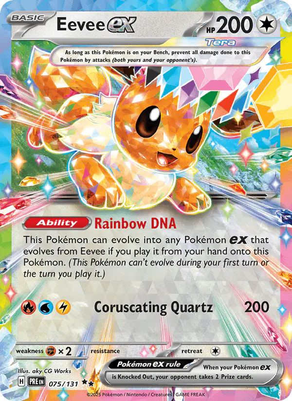 Carta Eevee ex 075/131 de Prismatic Evolutions
