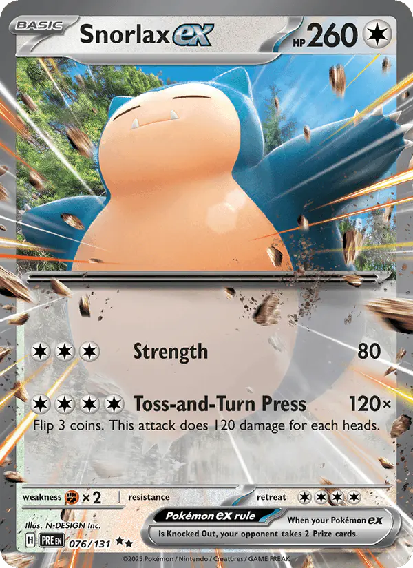 Carta Snorlax ex 076/131 de Prismatic Evolutions