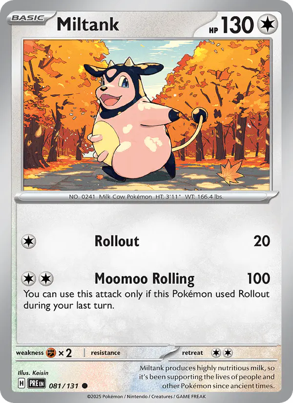 Carta Miltank 081/131 de Prismatic Evolutions