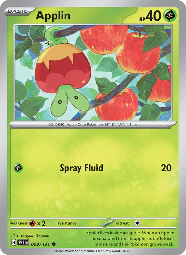 Carta Applin 009/131 de Prismatic Evolutions