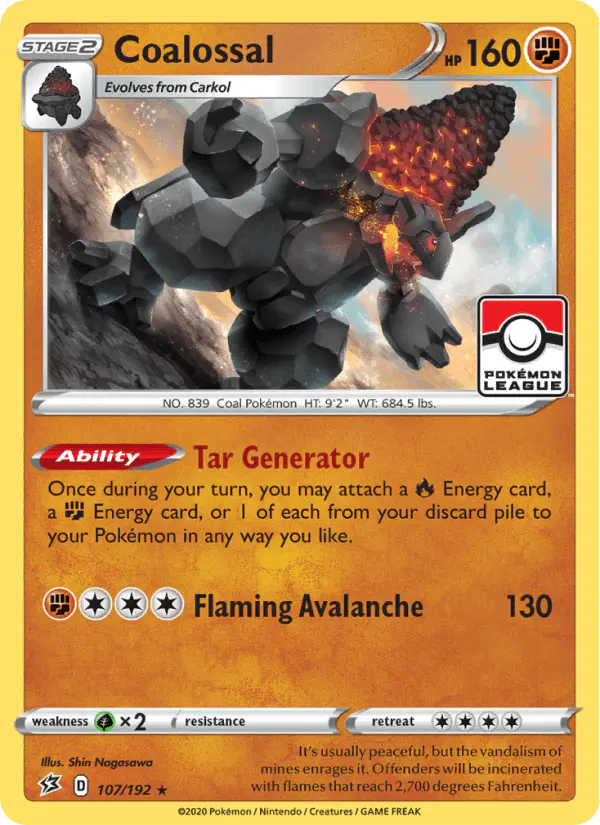 Carta Coalossal 107/192 de Rebel Clash