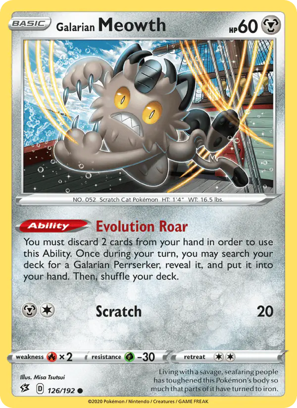 Carta Galarian Meowth 126/192 de Rebel Clash