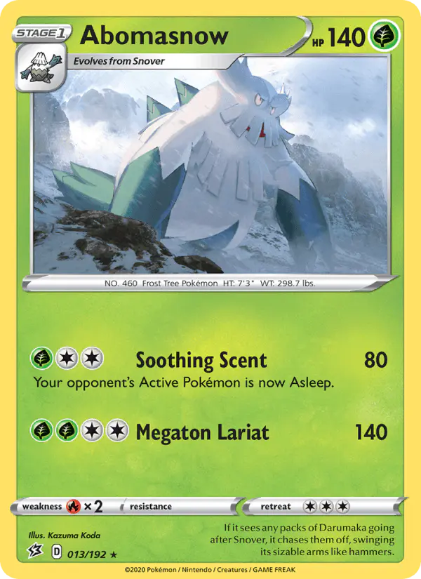 Carta Abomasnow 013/192 de Rebel Clash