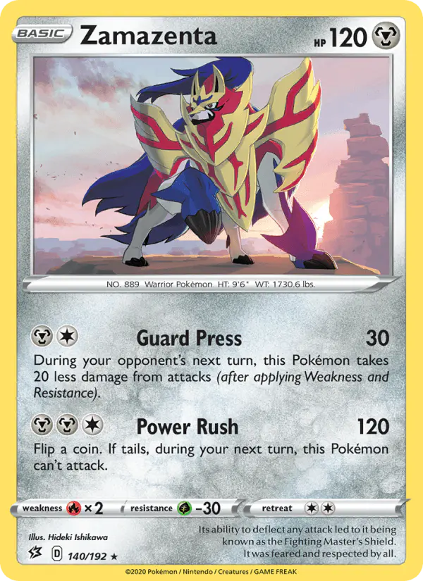 Carta Zamazenta 140/192 de Rebel Clash