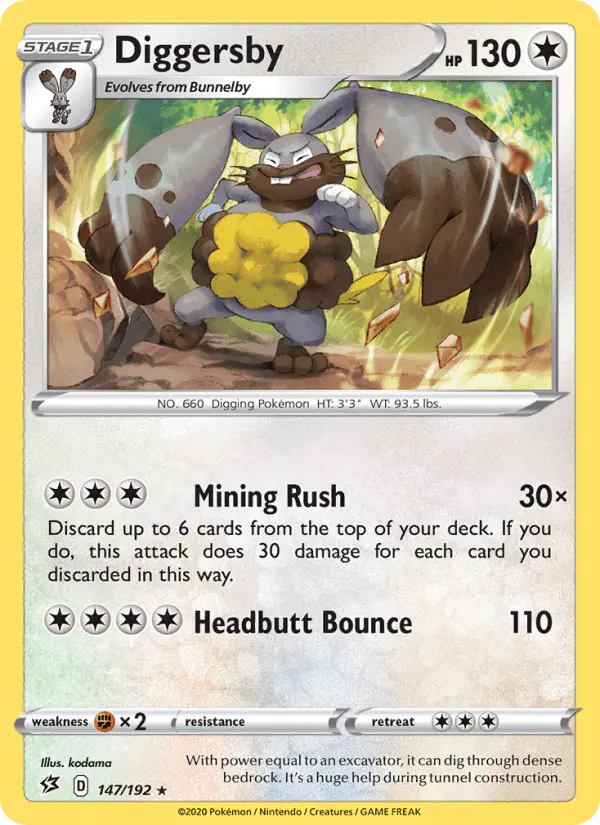 Carta Diggersby 147/192 de Rebel Clash