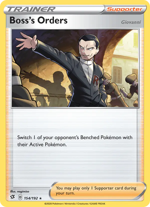 Carta Boss's Orders (Giovanni) 154/192 de Rebel Clash