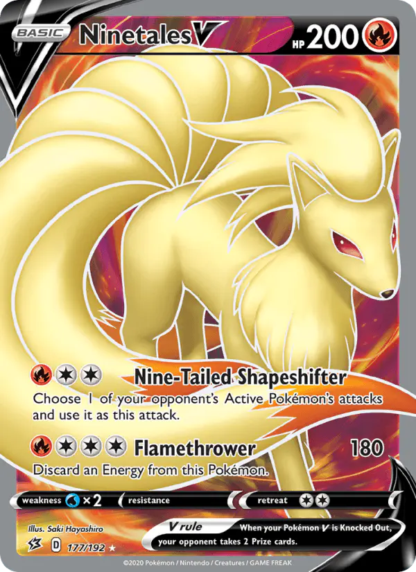 Carta Ninetales V 177/192 de Rebel Clash