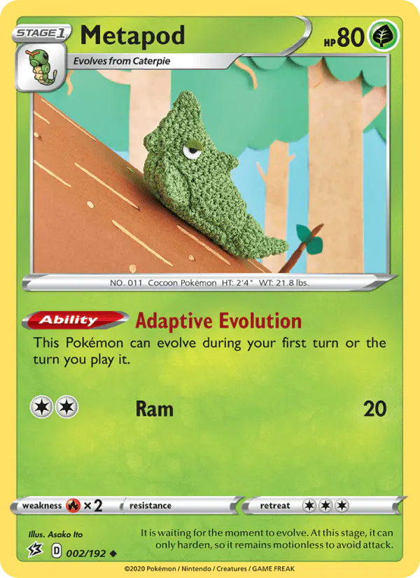 Carta Metapod 002/192 de Rebel Clash