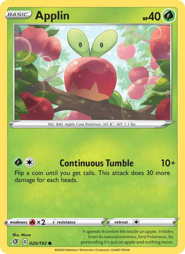 Carta Applin 020/192 de Rebel Clash