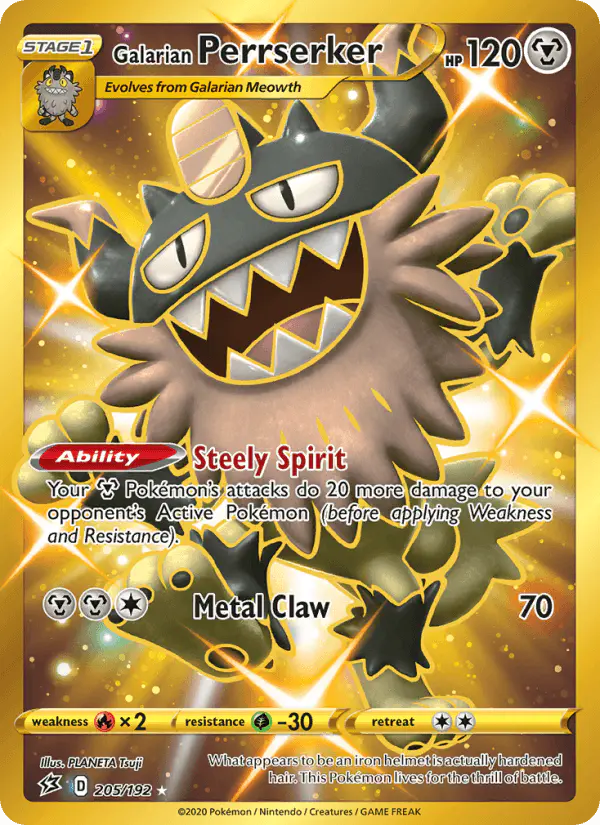 Carta Galarian Perrserker 205/192 de Rebel Clash