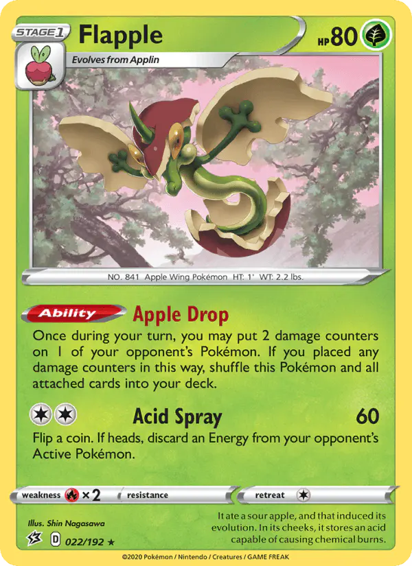 Carta Flapple 022/192 de Rebel Clash