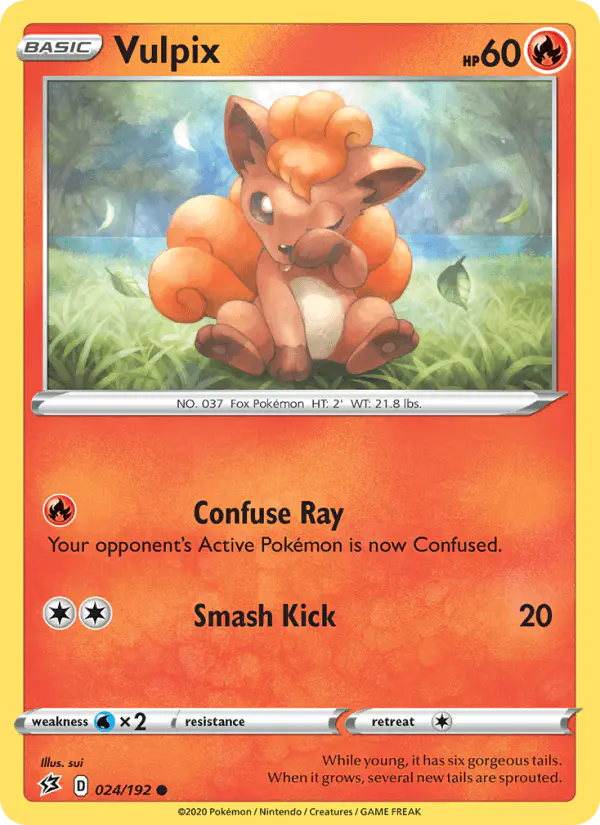 Carta Vulpix 024/192 de Rebel Clash
