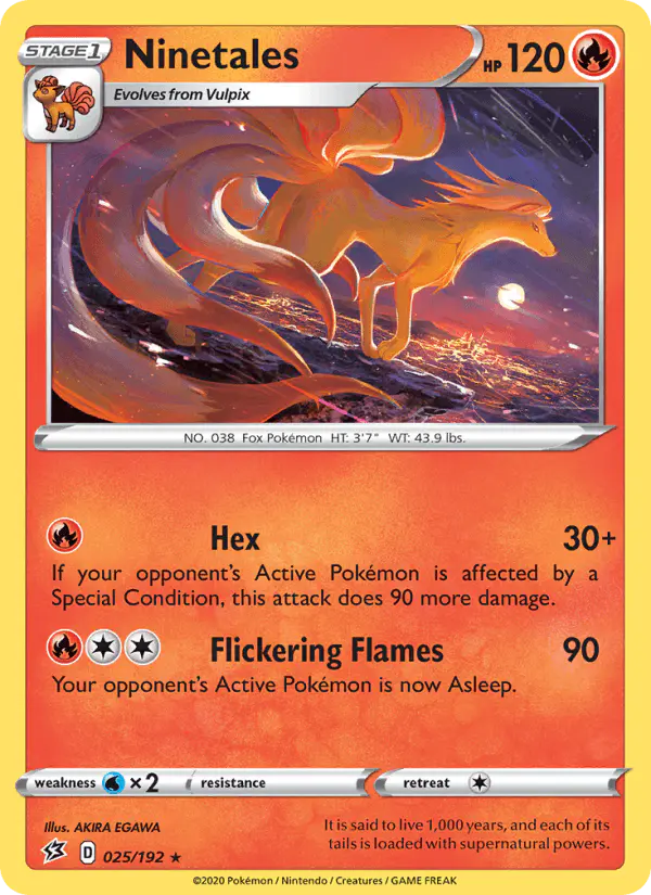Carta Ninetales 025/192 de Rebel Clash