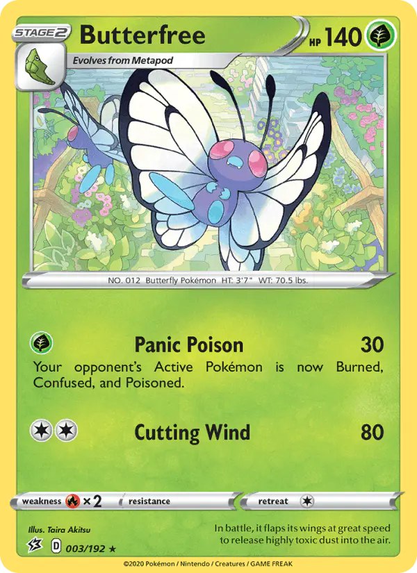 Carta Butterfree 003/192 de Rebel Clash