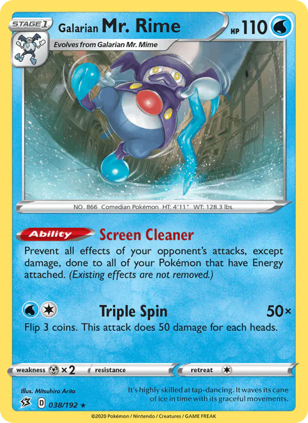 Carta Galarian Mr. Rime 038/192 de Rebel Clash