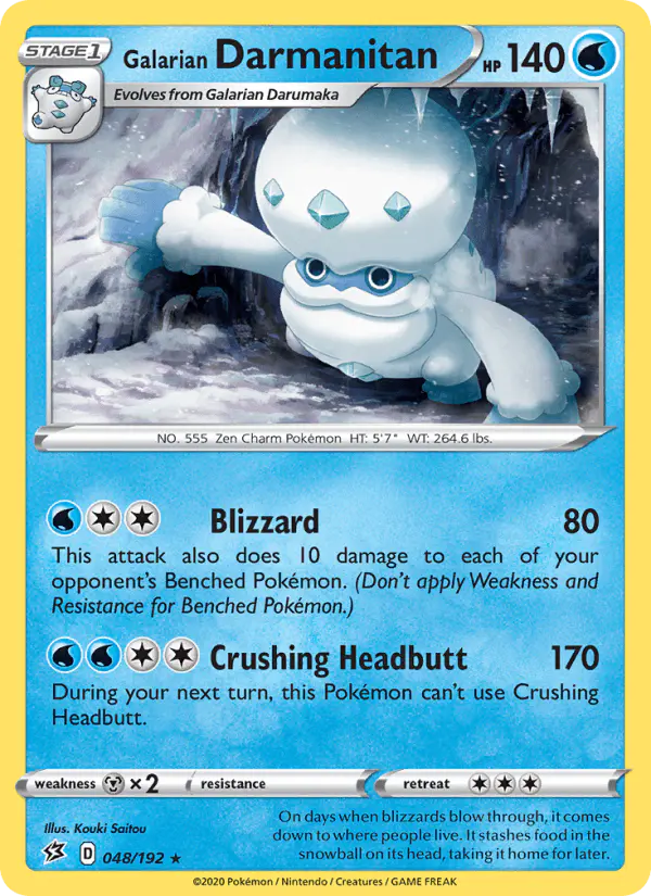 Carta Galarian Darmanitan 048/192 de Rebel Clash