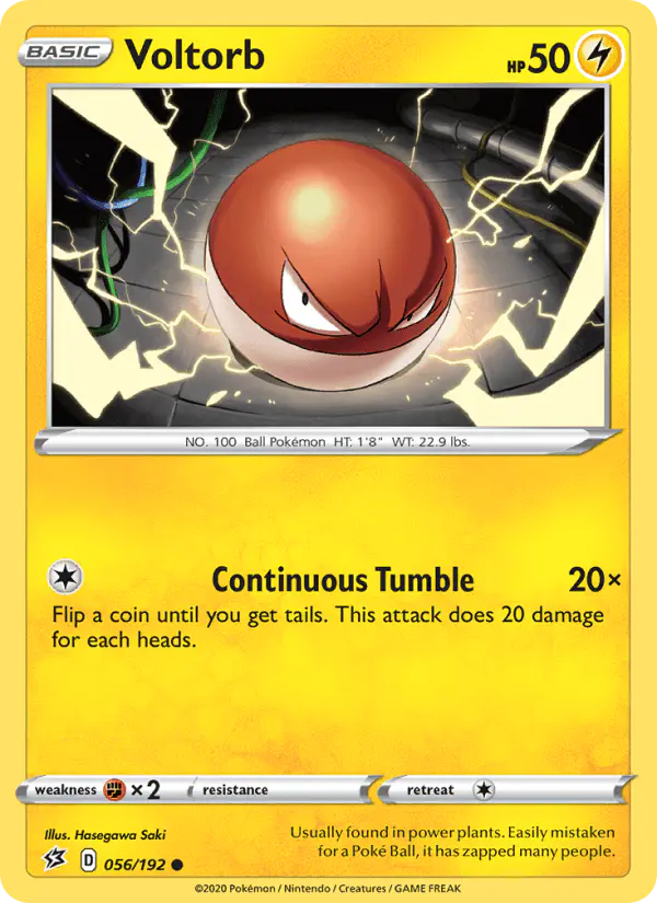 Carta Voltorb 056/192 de Rebel Clash