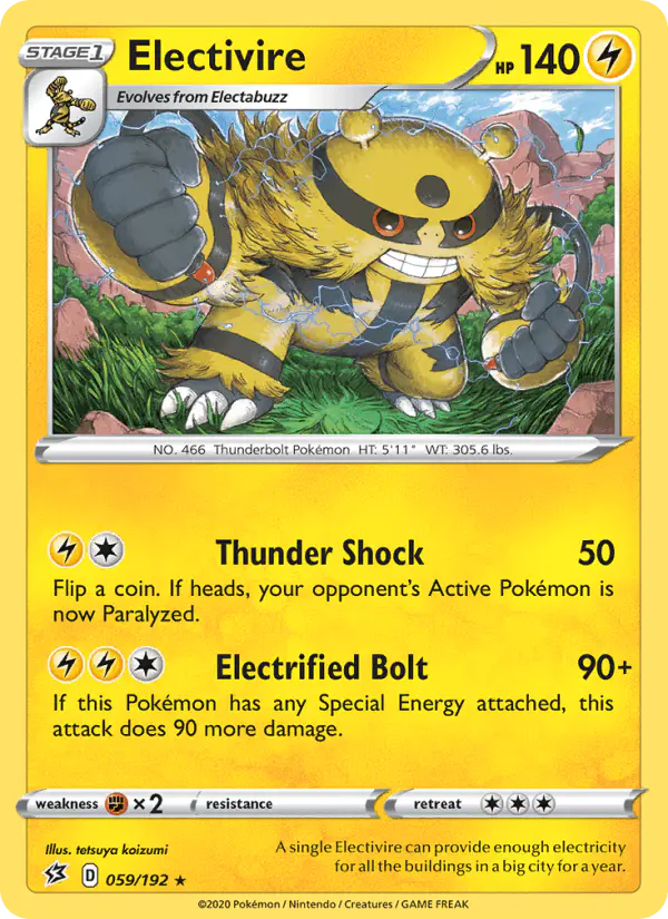 Carta Electivire 059/192 de Rebel Clash