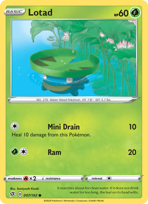 Carta Lotad 007/192 de Rebel Clash