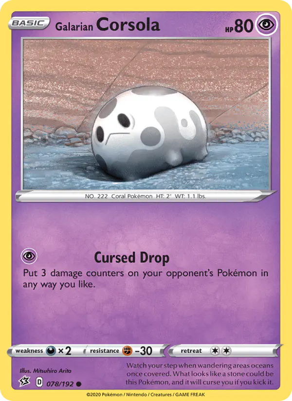 Carta Galarian Corsola 078/192 de Rebel Clash