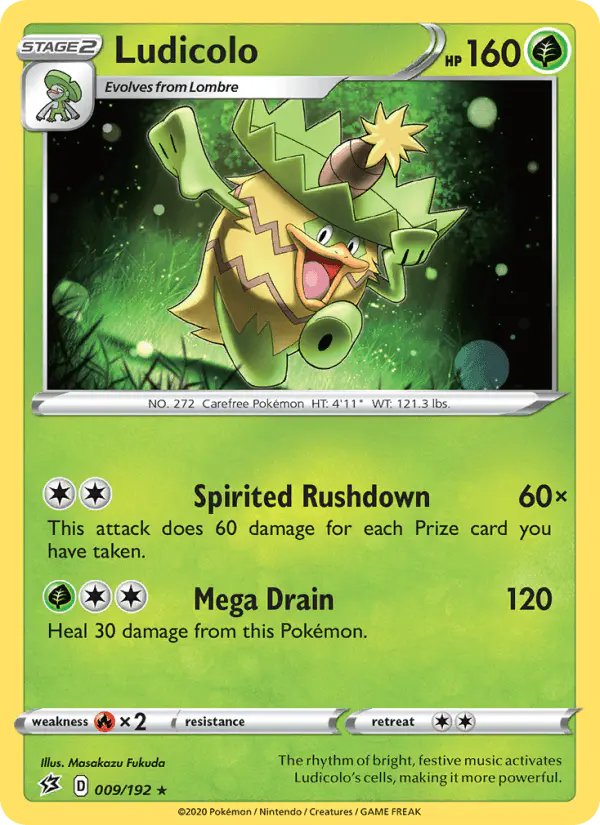 Carta Ludicolo 009/192 de Rebel Clash