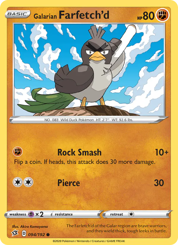 Carta Galarian Farfetch'd 094/192 de Rebel Clash