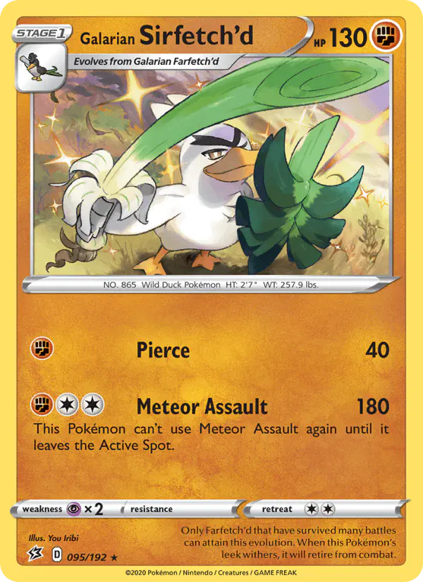 Carta Galarian Sirfetch'd 095/192 de Rebel Clash