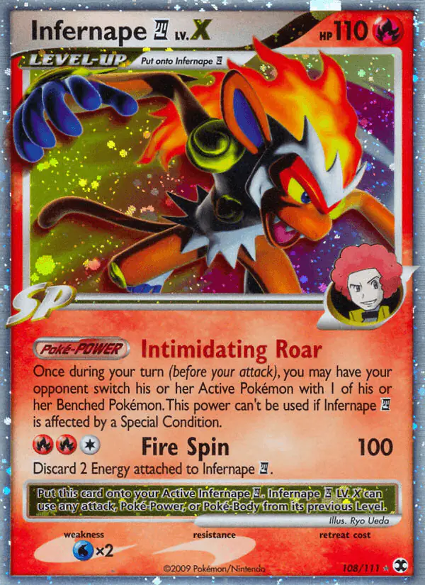 Carta Infernape E4 LV.X 108/111 de Rising Rivals