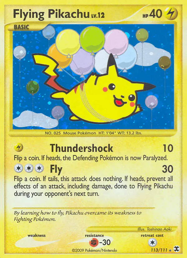 Carta Flying Pikachu 113/111 de Rising Rivals