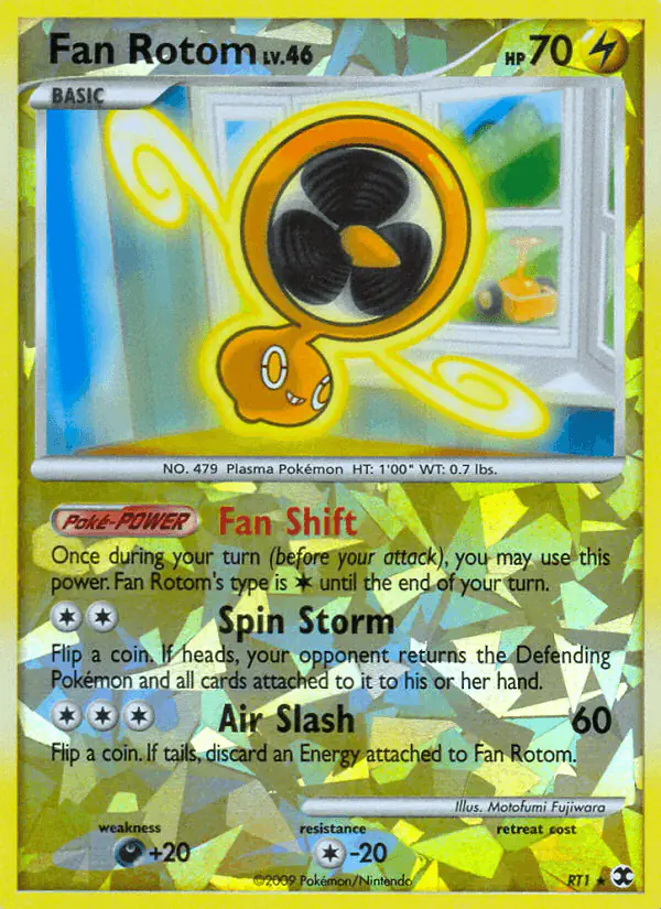 Carta Fan Rotom RT1 de Rising Rivals