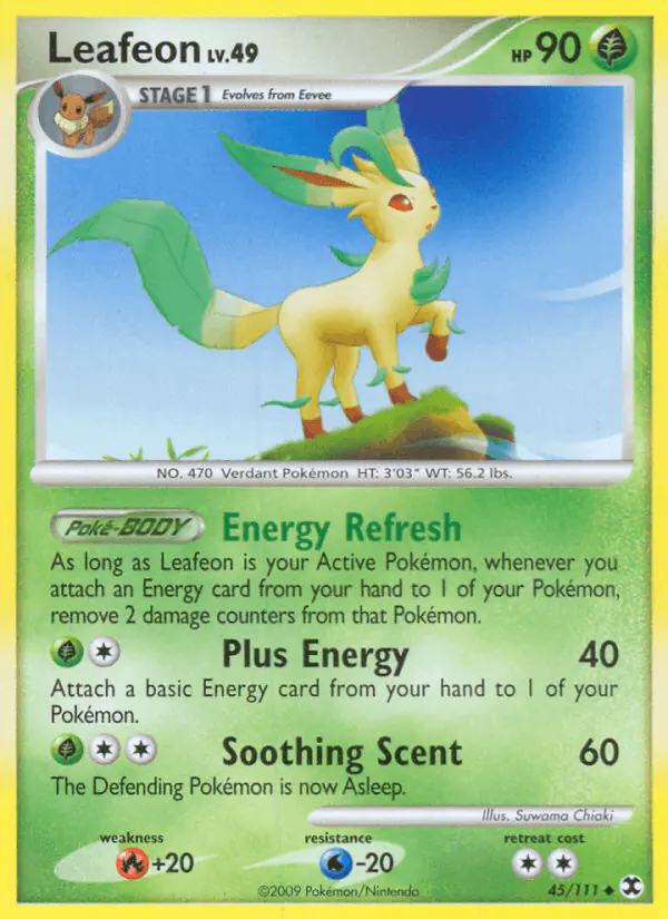 Carta Leafeon 45/111 de Rising Rivals