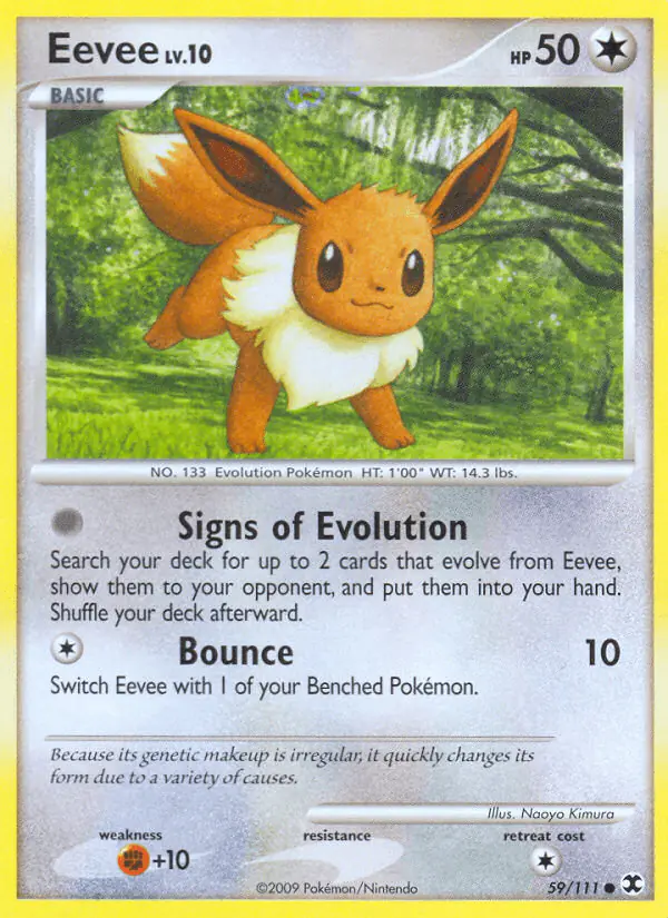 Carta Eevee 59/111 de Rising Rivals