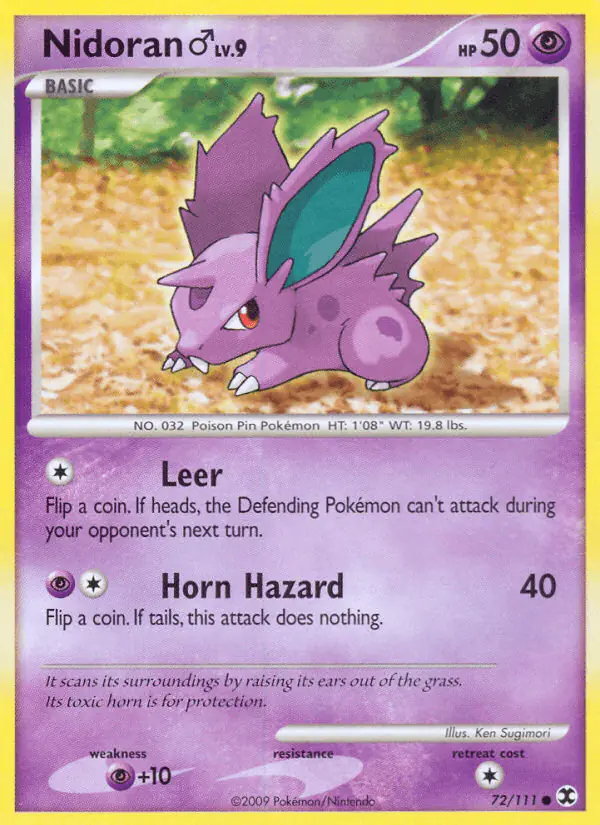 Carta Nidoran ♂ 72/111 de Rising Rivals