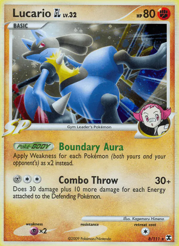 Carta Lucario GL 8/111 de Rising Rivals