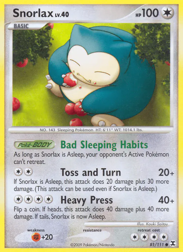 Carta Snorlax 81/111 de Rising Rivals