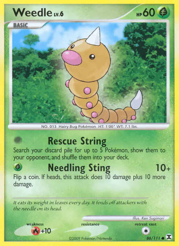 Carta Weedle 86/111 de Rising Rivals