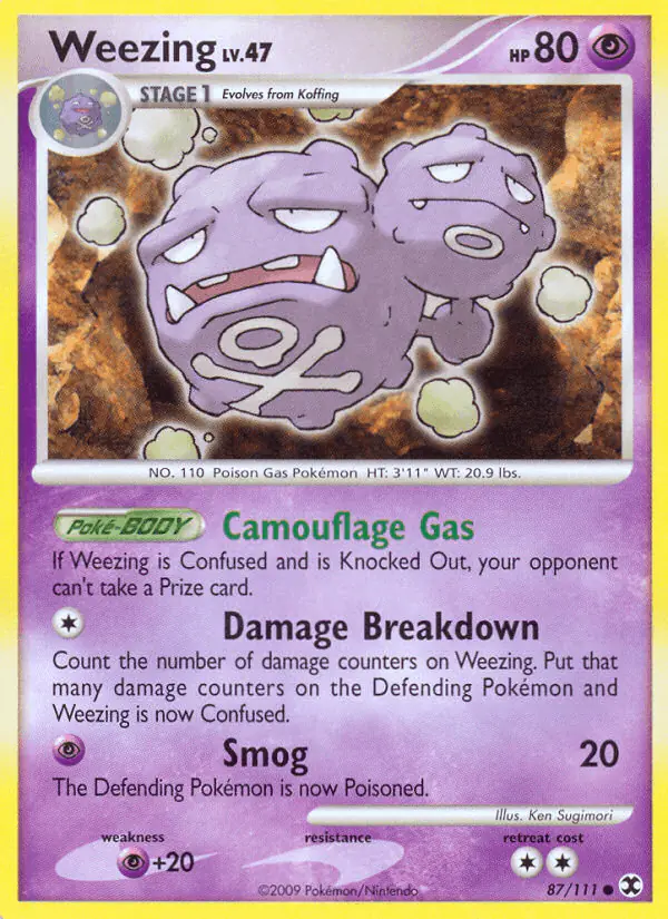 Carta Weezing 87/111 de Rising Rivals