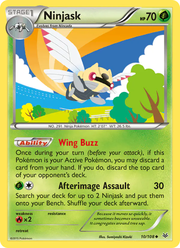 Carta Ninjask 10/108 de Roaring Skies