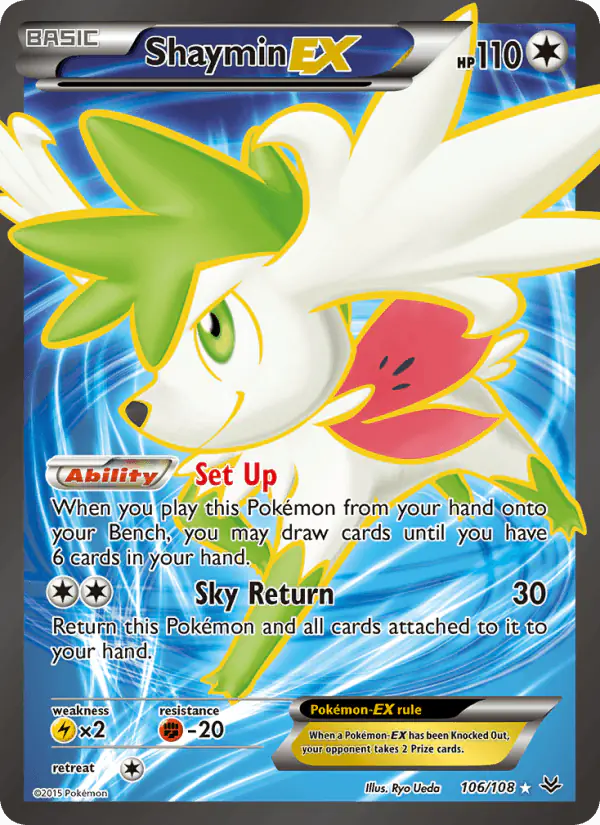 Carta Shaymin EX 106/108 de Roaring Skies