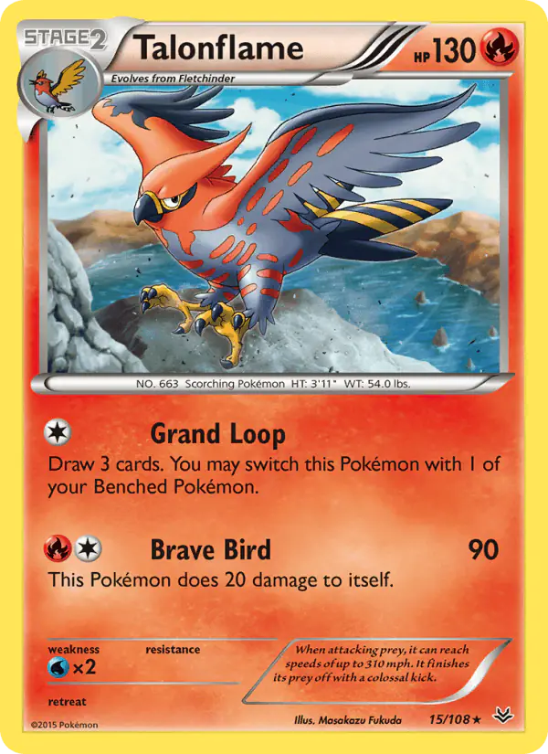 Carta Talonflame 15/108 de Roaring Skies