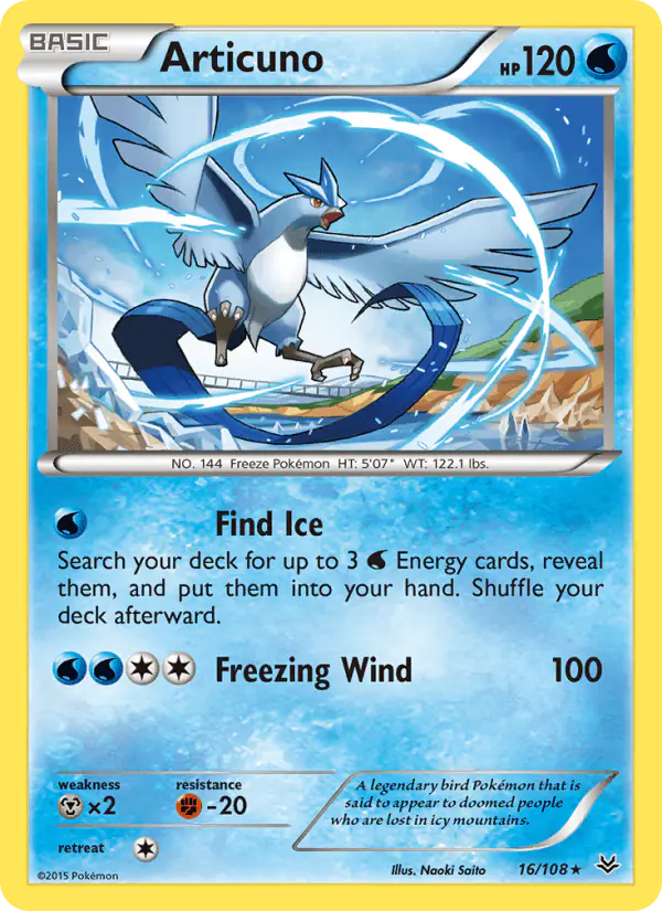 Carta Articuno 16/108 de Roaring Skies