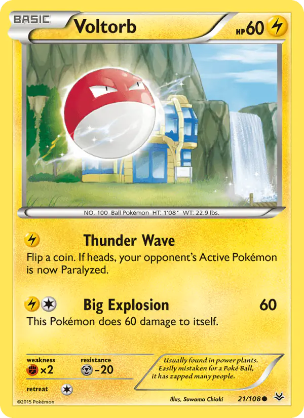 Carta Voltorb 21/108 de Roaring Skies